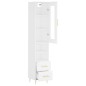 vidaXL Aparador alto madera contrachapada blanco 34,5x34x180 cm vidaXL Aparador alto madera contrachapada blanco 34,5x34x180 cm