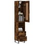 vidaXL Aparador de madera contrachapada roble ahumado 34,5x34x180 cm vidaXL Aparador de madera contrachapada roble ahumado 34,5x34x180 cm