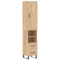 vidaXL Aparador de madera contrachapada roble Sonoma 34,5x34x180 cm vidaXL Aparador de madera contrachapada roble Sonoma 34,5x34x180 cm