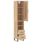 vidaXL Aparador de madera contrachapada roble Sonoma 34,5x34x180 cm vidaXL Aparador de madera contrachapada roble Sonoma 34,5x34x180 cm