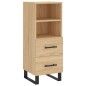 vidaXL Aparador de madera contrachapada roble Sonoma 34,5x34x180 cm vidaXL Aparador de madera contrachapada roble Sonoma 34,5x34x180 cm