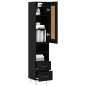vidaXL Aparador de madera contrachapada negro 34,5x34x180 cm vidaXL Aparador de madera contrachapada negro 34,5x34x180 cm