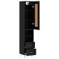 vidaXL Aparador de madera contrachapada negro 34,5x34x180 cm vidaXL Aparador de madera contrachapada negro 34,5x34x180 cm