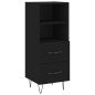 vidaXL Aparador de madera contrachapada negro 34,5x34x180 cm vidaXL Aparador de madera contrachapada negro 34,5x34x180 cm