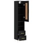 vidaXL Aparador de madera contrachapada negro 34,5x34x180 cm vidaXL Aparador de madera contrachapada negro 34,5x34x180 cm
