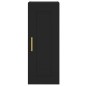 vidaXL Aparador de madera contrachapada negro 34,5x34x180 cm vidaXL Aparador de madera contrachapada negro 34,5x34x180 cm
