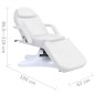 vidaXL Camilla de masaje blanca 180x62x(86,5-118) cm vidaXL Camilla de masaje blanca 180x62x(86,5-118) cm