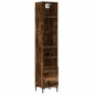 vidaXL Aparador de madera contrachapada roble ahumado 34,5x34x180 cm vidaXL Aparador de madera contrachapada roble ahumado 34,5x34x180 cm