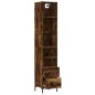 vidaXL Aparador de madera contrachapada roble ahumado 34,5x34x180 cm vidaXL Aparador de madera contrachapada roble ahumado 34,5x34x180 cm