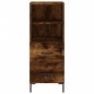 vidaXL Aparador de madera contrachapada roble ahumado 34,5x34x180 cm vidaXL Aparador de madera contrachapada roble ahumado 34,5x34x180 cm