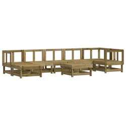 vidaXL Juego de muebles de jardín 8 pzas madera de pino impregnada