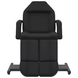 vidaXL Sillón de salón de belleza cuero sintético negro 180x62x78 cm