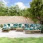 vidaXL Juego de muebles de jardín 11 pzas madera de pino impregnada vidaXL Juego de muebles de jardín 11 pzas madera de pino impregnada