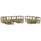 vidaXL Juego de muebles de jardín 11 pzas madera de pino impregnada vidaXL Juego de muebles de jardín 11 pzas madera de pino impregnada