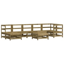 vidaXL Juego de muebles de jardín 8 pzas madera de pino impregnada