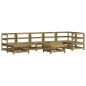 vidaXL Juego de muebles de jardín 8 pzas madera de pino impregnada vidaXL Juego de muebles de jardín 8 pzas madera de pino impregnada