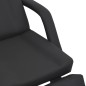 vidaXL Sillón de salón de belleza cuero sintético negro 180x62x78 cm vidaXL Sillón de salón de belleza cuero sintético negro 180x62x78 cm