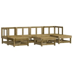 vidaXL Juego de muebles de jardín 7 pzas madera de pino impregnada