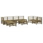 vidaXL Juego de muebles de jardín 9 pzas madera de pino impregnada vidaXL Juego de muebles de jardín 9 pzas madera de pino impregnada