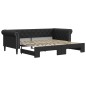 vidaXL Sofá con cama nido cuero sintético negro 90x200 cm vidaXL Sofá con cama nido cuero sintético negro 90x200 cm