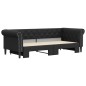 vidaXL Sofá con cama nido cuero sintético negro 90x200 cm vidaXL Sofá con cama nido cuero sintético negro 90x200 cm