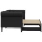 vidaXL Sofá con cama nido cuero sintético negro 90x200 cm vidaXL Sofá con cama nido cuero sintético negro 90x200 cm