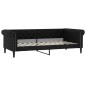 vidaXL Sofá con cama nido cuero sintético negro 90x200 cm vidaXL Sofá con cama nido cuero sintético negro 90x200 cm