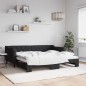 vidaXL Sofá cama nido tela negro 90x190 cm vidaXL Sofá cama nido tela negro 90x190 cm