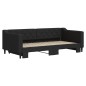 vidaXL Sofá cama nido tela negro 90x190 cm vidaXL Sofá cama nido tela negro 90x190 cm