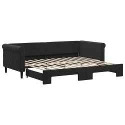 vidaXL Sofá cama nido terciopelo negro 90x200 cm