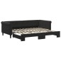 vidaXL Sofá cama nido terciopelo negro 90x200 cm vidaXL Sofá cama nido terciopelo negro 90x200 cm
