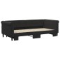 vidaXL Sofá cama nido terciopelo negro 90x200 cm vidaXL Sofá cama nido terciopelo negro 90x200 cm