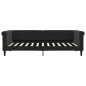 vidaXL Sofá cama nido terciopelo negro 90x200 cm vidaXL Sofá cama nido terciopelo negro 90x200 cm