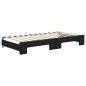 vidaXL Sofá cama nido tela negro 100x200 cm vidaXL Sofá cama nido tela negro 100x200 cm