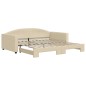 vidaXL Sofá cama nido tela crema 100x200 cm vidaXL Sofá cama nido tela crema 100x200 cm