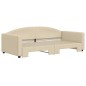 vidaXL Sofá cama nido tela crema 100x200 cm vidaXL Sofá cama nido tela crema 100x200 cm