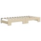 vidaXL Sofá cama nido tela crema 100x200 cm vidaXL Sofá cama nido tela crema 100x200 cm