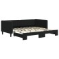 vidaXL Sofá cama nido terciopelo negro 90x190 cm