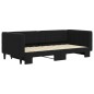 vidaXL Sofá cama nido terciopelo negro 90x190 cm