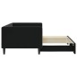 vidaXL Sofá cama nido terciopelo negro 90x190 cm