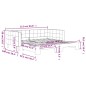 vidaXL Sofá cama nido terciopelo negro 90x190 cm