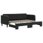 vidaXL Sofá cama nido terciopelo negro 90x200 cm vidaXL Sofá cama nido terciopelo negro 90x200 cm
