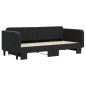 vidaXL Sofá cama nido terciopelo negro 90x200 cm vidaXL Sofá cama nido terciopelo negro 90x200 cm