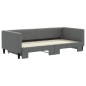 vidaXL Sofá cama nido tela gris oscuro 90x200 cm