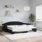 vidaXL Sofá cama nido terciopelo negro 90x190 cm vidaXL Sofá cama nido terciopelo negro 90x190 cm