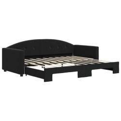 vidaXL Sofá cama nido terciopelo negro 90x190 cm