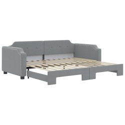 vidaXL Sofá cama nido tela gris claro 100x200 cm