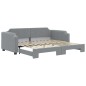 vidaXL Sofá cama nido tela gris claro 100x200 cm