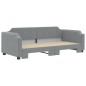 vidaXL Sofá cama nido tela gris claro 100x200 cm