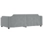 vidaXL Sofá cama nido tela gris claro 100x200 cm